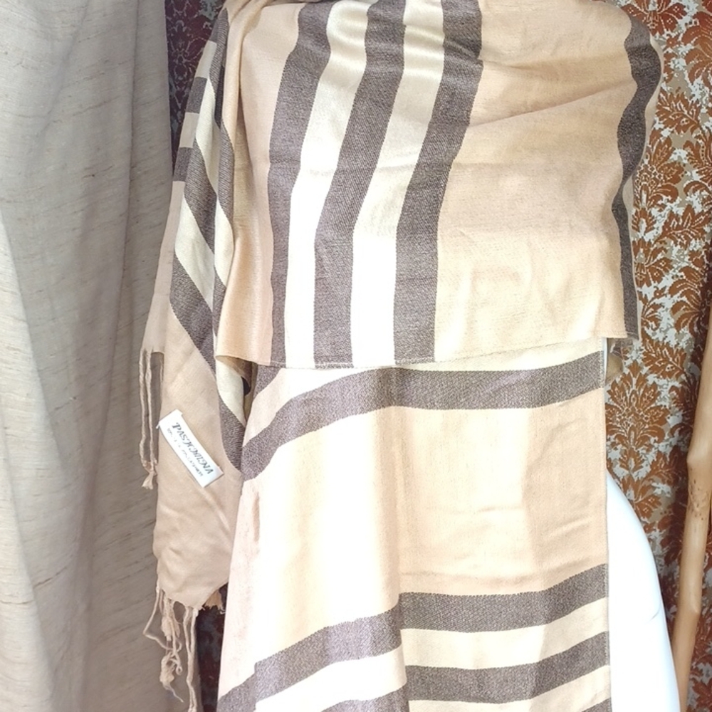 Cashmere silk pashmina scarf large